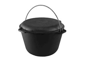 Туристический чугунный казан 8 л с крышкой-сковородой Туризм ТМ BRIZOLL