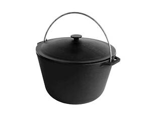Казан туристический чугунный с крышкой 10л Туризм ТМ BRIZOLL