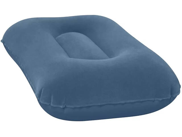 Кемпинговая надувная подушка 42х26х10 см Bestway синяя. - Фото 4
