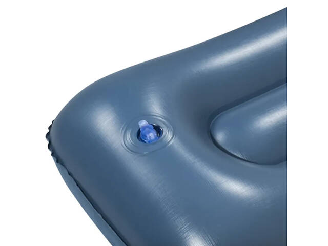 Кемпинговая надувная подушка 42х26х10 см Bestway синяя. - Фото 6