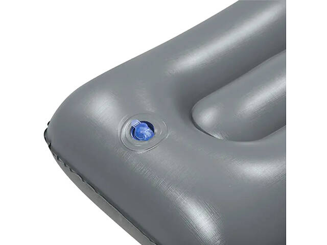 Кемпинговая надувная подушка 42х26х10 см Bestway серая. - Фото 7