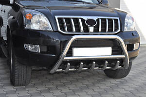 Кенгурятник низкий WT003 (нерж) для Toyota Land Cruiser Prado 120