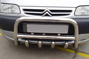 Кенгурятник QT006 (нерж.) для Citroen Berlingo 1996-2008 гг