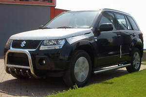 Кенгурятник QT006 (нерж.) для Suzuki Grand Vitara 2005-2017 гг