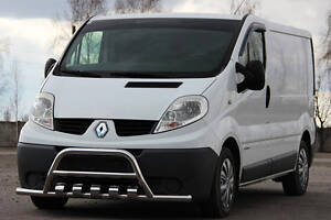 Кенгурятник с усами WT003-15 (нерж.) для Opel Vivaro 2001-2015 гг