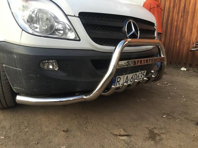 Кенгурятник с усами WT003-Plus (нерж.) для Mercedes Sprinter W906 2006-2018 гг - Фото 5