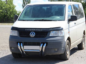 Кенгурятник ST006-03 ноздри (нерж) для Volkswagen T5 Transporter 2003-2010 гг.