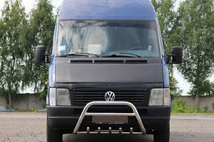 Кенгурятник WT003 (нерж) 60мм, с надписью для Volkswagen LT 1998-2024 гг