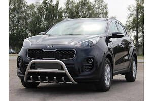 Кенгурятник WT003 (нерж) для Kia Sportage 2015-2021 гг