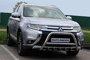 Кенгурятник WT003 (нерж.) для Mitsubishi Outlander 2012-2021 гг