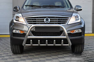 Кенгурятник WT003 (нерж) для SsangYong Rexton I 2001-2017 гг