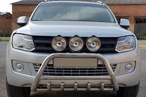 Кенгурятник WT003 (нерж) для Volkswagen Amarok 2010-2022 гг