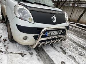 Кенгурятник WT003/004 (нерж.) без надписи, 60 мм для Renault Kangoo 2008-2020 гг