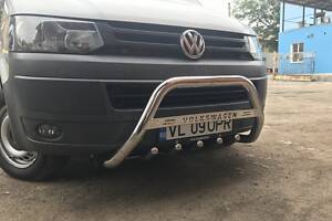 Кенгурятник WT003-4 (нерж) 60 мм, без надписи для Volkswagen T6