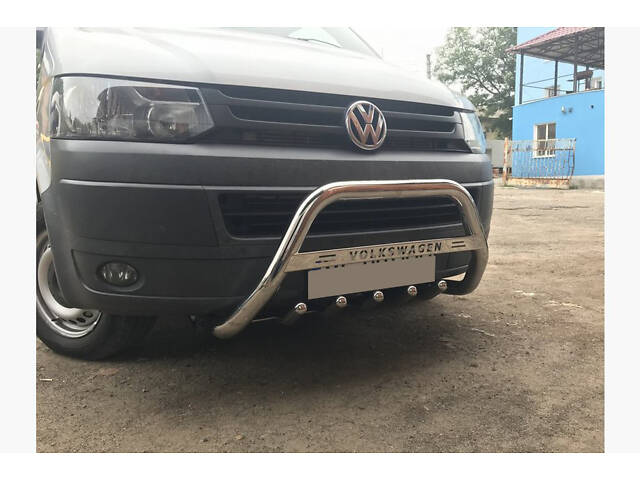 Кенгурятник WT003-4 (нерж) 60 мм, без надписи для Volkswagen T6 - Фото 3