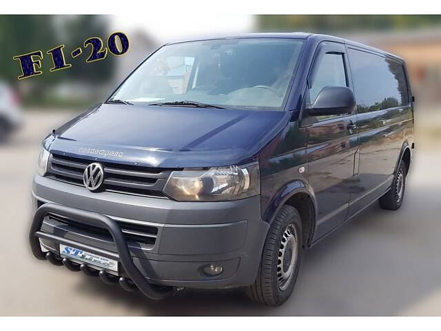 Кенгурятник WT003 Black (нерж) для Volkswagen T5 2010-2015 гг - Фото 3