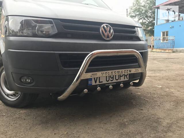 Кенгурятник WT003 (нерж) 60 мм, без надписи для Volkswagen T5 2010-2015 гг - Фото 1