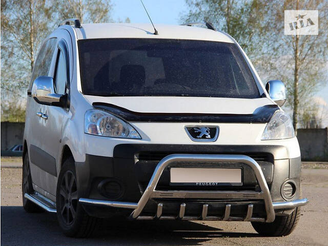 Кенгурятник WT003-Plus (нерж.) 60 мм для Peugeot Partner Tepee 2008-2018 гг