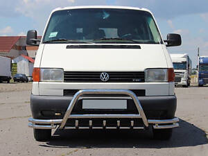 Кенгурятник WT003 Plus-2 (нерж) для Volkswagen T4 Transporter