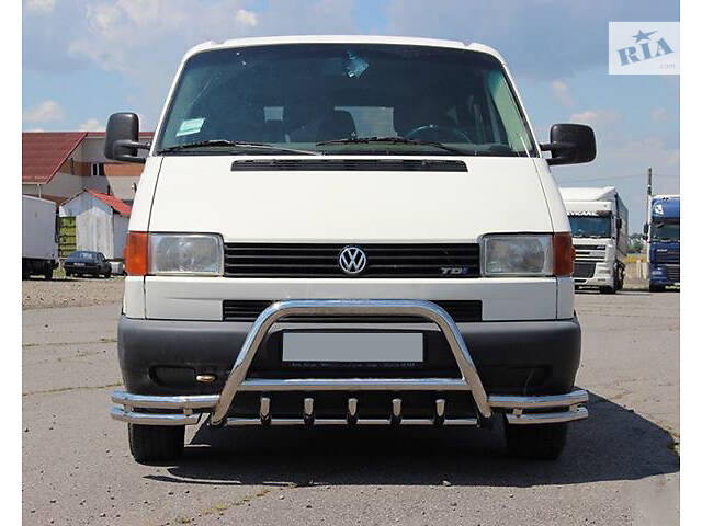 Кенгурятник WT003 Plus-2 (нерж) для Volkswagen T4 Caravelle/Multivan - Фото 2