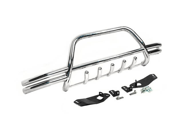 Кенгурятник WT003 Plus-2 (нерж) для Volkswagen T4 Caravelle/Multivan - Фото 5