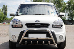 Кенгурятник WT0034 (нерж) 51 мм, без надписи для Kia Soul I 2008-2013 гг