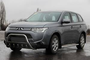 Кенгурятник WT004 (нерж.) для Mitsubishi Outlander 2012-2021 гг