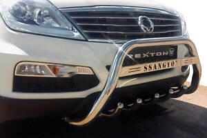 Кенгурятник WT004 (нерж) для SsangYong Rexton I 2001-2017 гг