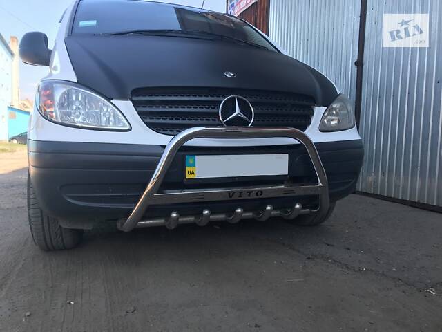 Кенгурятник WT004 (нерж.) без надписи, 2004-2010, 60мм для Mercedes Vito W639 - Фото 1