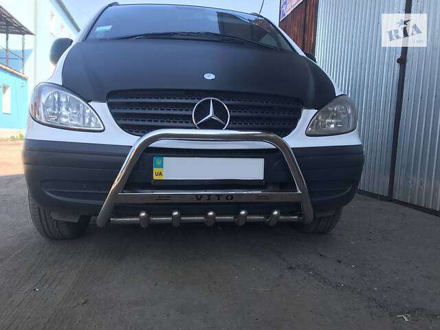 Кенгурятник WT004 (нерж.) без надписи, 2004-2010, 60мм для Mercedes Vito W639 - Фото 2