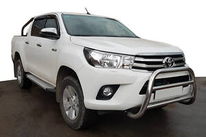 Кенгурятник WT007 (нерж) для Toyota Hilux 2015-2024 гг