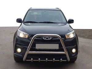 Кенгурятник WT009 (нерж) для Chery Tiggo 3