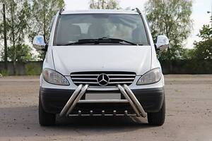 Кенгурятник WT01 (нерж.) для Mercedes Vito W639 2004-2015 гг