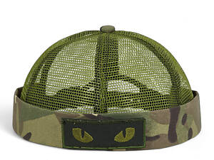 Кепка Докера без козирка Сітка Літо з Velcro та Шевроном Очі Мультикам