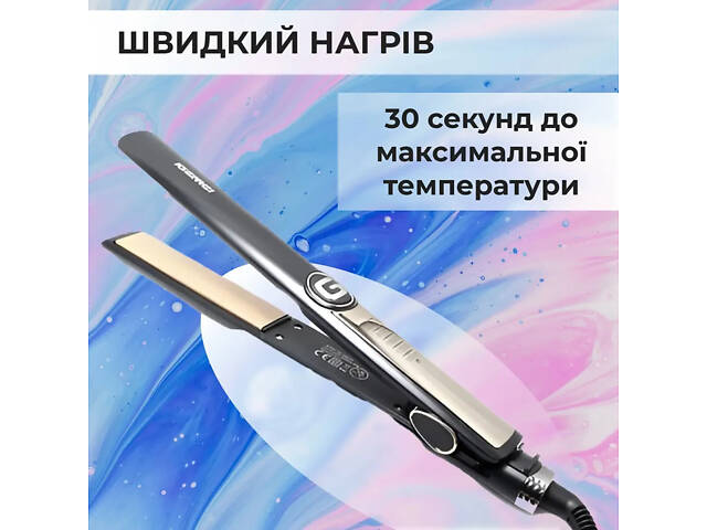 Керамічна праска для волосся 5 режимів до 230 ° C, випрямляч волосся, бігуді GEMEI - Фото 3