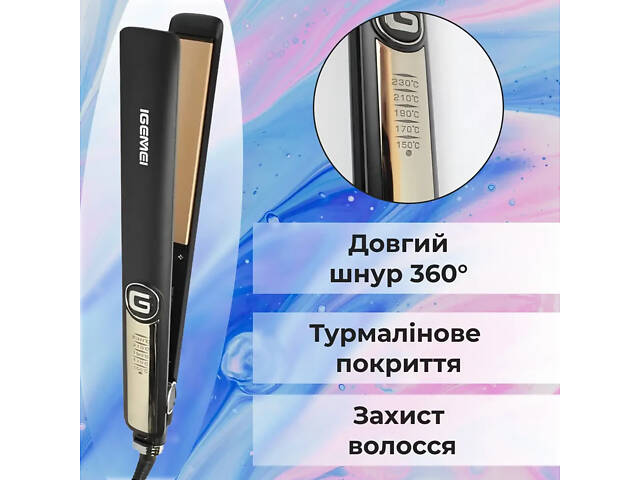 Керамічна праска для волосся 5 режимів до 230 ° C, випрямляч волосся, бігуді GEMEI - Фото 4