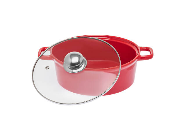 Керамічна каструля круглої форми з кришкою, 1.88 л S&T - Фото 4