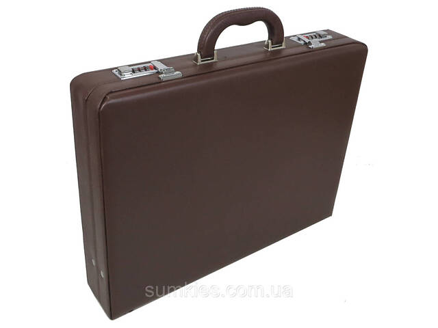 Кейс, дипломат діловий з екошкіри Portfolio коричневий - Фото 1