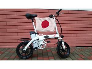Электровелосипед из Японии WBLDDC 14 колеса 300 W 48v 15 AH с ручкой газа.
