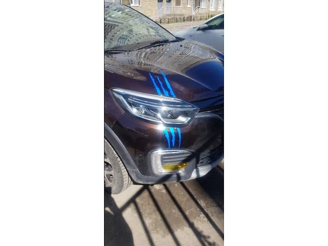 Наклейка на авто Царапина кігті Жовта, Синя світловідбиваючі - Фото 5