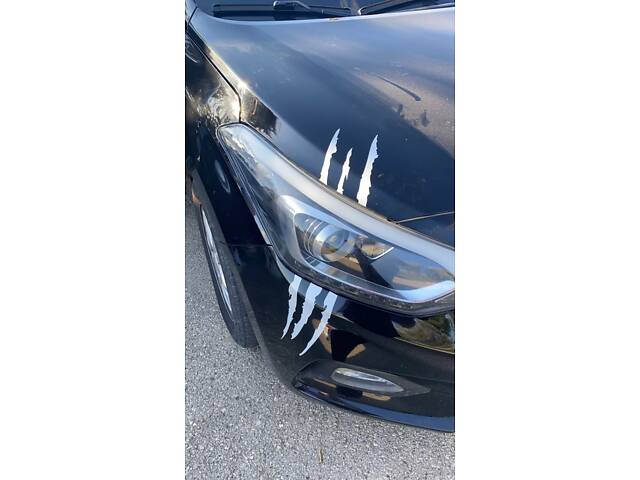 Наклейка на авто Царапина кігті Жовта, Синя світловідбиваючі - Фото 8