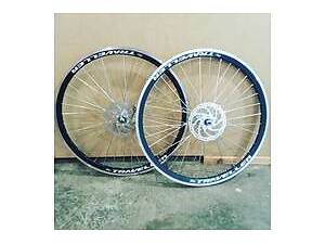 Вело колёса 20 24 26 28 дюймов под дисковый тормоз двойной обод комплект спица усиленная 3мм