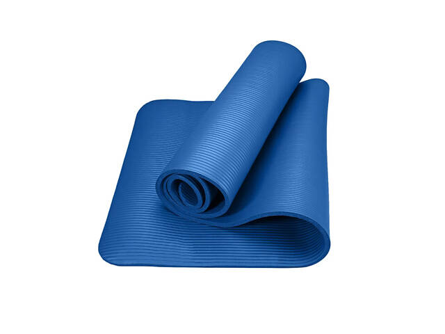 Коврик для йоги и фитнеса Power System PS-4017 NBR Fitness Yoga Mat Plus Blue (180х61х1) - Фото 7