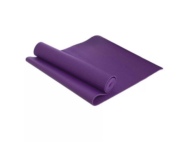 Килимок для йоги та фітнесу Power System PS-4014 PVC Fitness-Yoga Mat Purple (173x61x0.6) - Фото 3