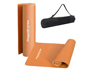 Килимок для йоги та фітнесу Power System PS-4014 PVC Fitness-Yoga Mat Orange (173x61x0.6)