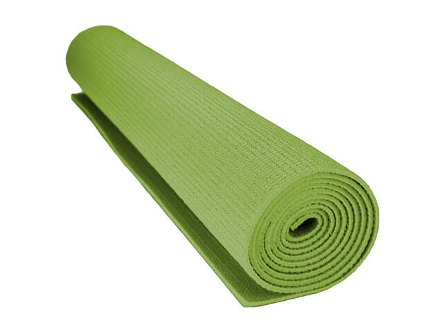 Килимок для йоги та фітнесу Power System PS-4014 PVC Fitness-Yoga Mat Green (173x61x0.6) - Фото 2