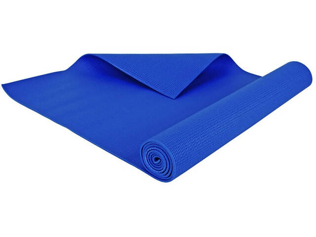 Килимок для йоги та фітнесу Power System PS-4014 PVC Fitness-Yoga Mat Blue (173x61x0.6) - Фото 5
