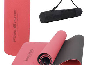 Килимок для йоги та фітнесу Power System PS-4060 TPE Yoga Mat Premium Red (183х61х0.6)
