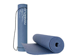 Килимок для йоги та фітнесу PowerPlay 4010 PVC Yoga Mat Темно-синій (173x61x0.6)