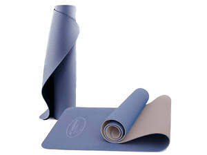 Килимок для йоги та фітнесу PowerPlay 4150 TPE Premium Performance Mat Синій (183x61x0.6)